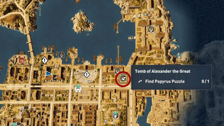 Papirus ten odnajduje się w lokacji Tomb of Alexander the Great w prowincji Alexandria - Papirusy w Aleksandrii | Assassins Creed Origins - Assassins Creed Origins - poradnik do gry