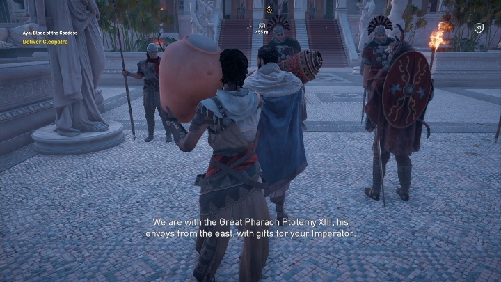 Misję tę rozpoczniesz od rozmowy z Aya - Aya: Ostrze Bogini, Bitwa nad Nilem | Zadania główne | Solucja AC Origins - Assassins Creed Origins - poradnik do gry