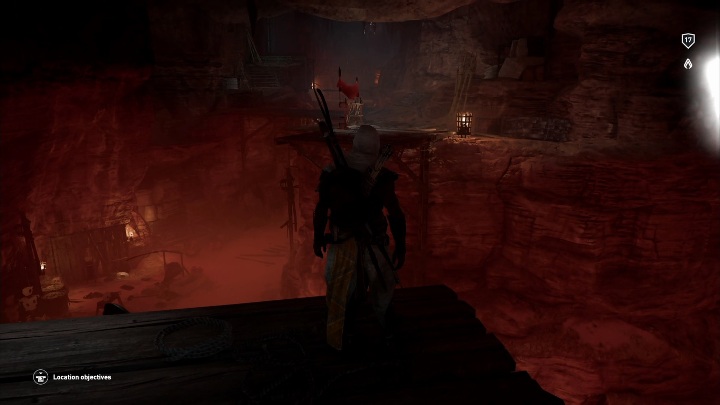 Musisz dotrzeć do końca jaskini i przejść po ostatniej linie - Grobowiec Wyznawcy Thota - Adorer of Thoth Tomb | Giza | Grobowce - Assassins Creed Origins - poradnik do gry