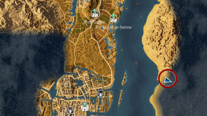 Po dotarciu na wschodni brzeg Nilu udaj się dla odmiany na południe - Papirusy w Memphis | Assassins Creed Origins - Assassins Creed Origins - poradnik do gry