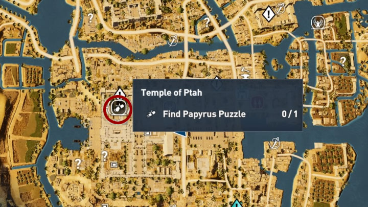 Papirus ten odnajduje się w lokacji Temple of Ptah w prowincji Memphis - Papirusy w Memphis | Assassins Creed Origins - Assassins Creed Origins - poradnik do gry