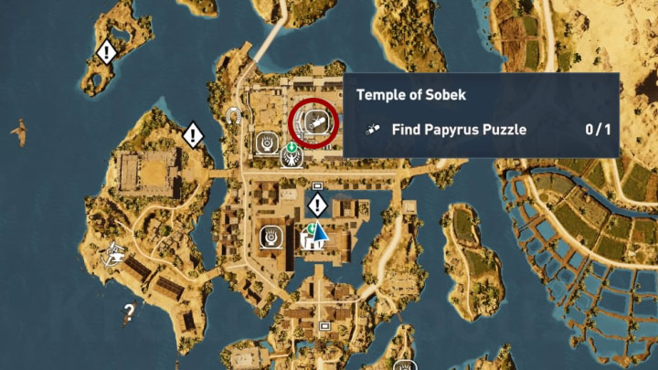 Papirus ten odnajduje się w lokacji Temple of Sobek w mieście Krokodilopolis w prowincji Faiyum Oasis - Papirusy w Faiyum Oasis | Assassins Creed Origins - Assassins Creed Origins - poradnik do gry