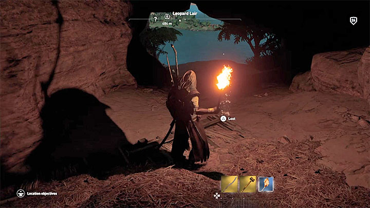 W ruinach przebywają wysokopoziomowe lepardy, ale nie musisz za wszelką cenę z nimi walczyć - Papirusy w Haueris Nome | Assassins Creed Origins - Assassins Creed Origins - poradnik do gry