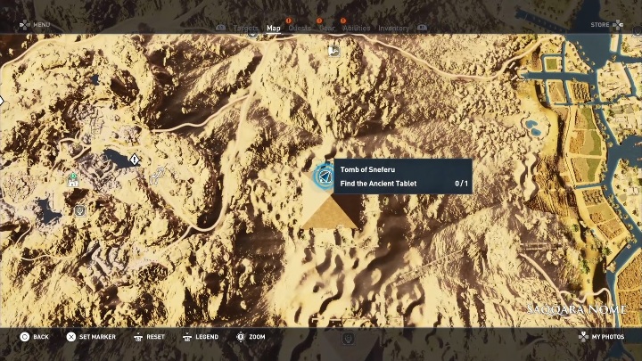 Grobowiec ten znajduje się w piramidzie - Grobowiec Snofru - Tomb of Sneferu | Nom Sakkara - Saqqara Nome | Grobowce - Assassins Creed Origins - poradnik do gry