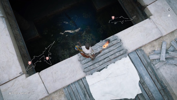 Dotrzesz do lokacji z krokodylami - Grobowiec Amenemhata III - Tomb of Amenemhat III | Nom Haueris | Grobowce - Assassins Creed Origins - poradnik do gry