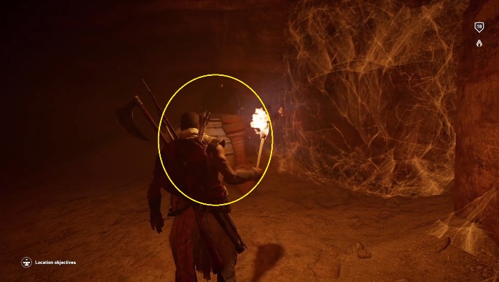 Tym razem na przeszkodzie świtała stoją wazy, rozbij je - Złoty Grobowiec - Golden Tomb | Odosobniona pustyni| Grobowce | AC Origins - Assassins Creed Origins - poradnik do gry