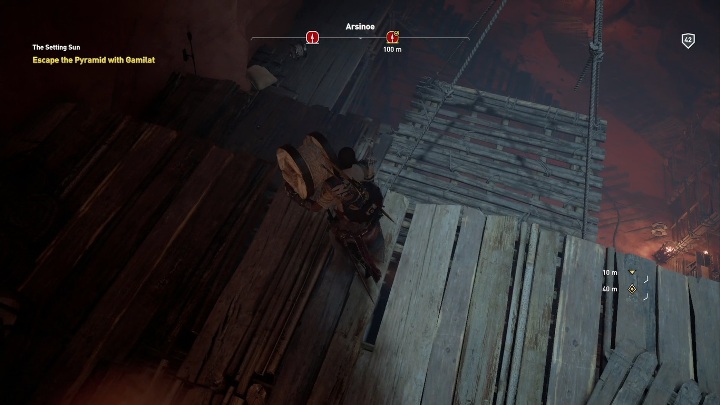 W tym czasie twój towarzysz wejdzie na platformę - O zachodzie słońca | Zadania główne | Solucja - Assassins Creed Origins - poradnik do gry