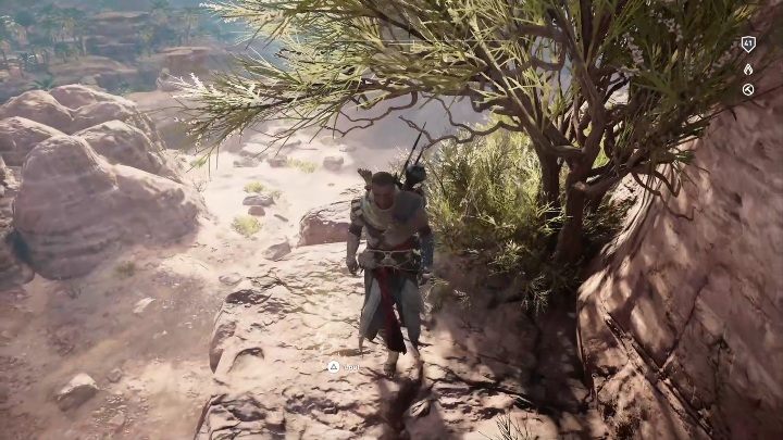 Według wskazówek z papirusu nagroda za rozwiązanie zagadki znajduje się na skale - Papirusy Klysma Nome | Papirusy w The Hidden Ones - Assassins Creed Origins - poradnik do gry