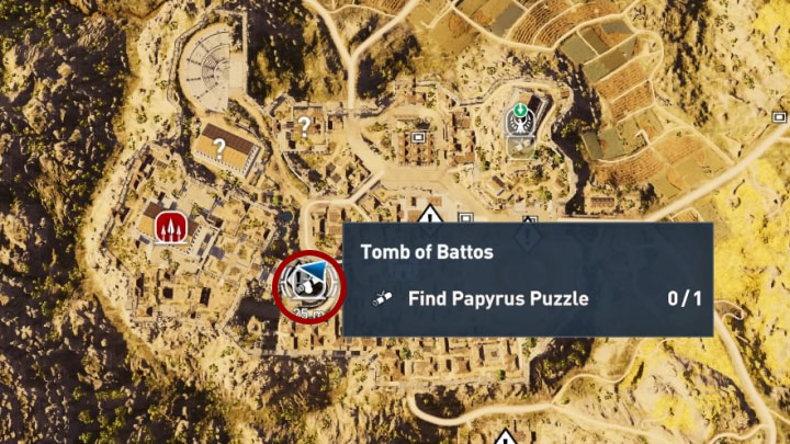 Papirus ten odnajduje się w lokacji Tomb of Battos w mieście Cyrene w prowincji Kyrenaika - Papirusy w Kyrenaika | Assassins Creed Origins - Assassins Creed Origins - poradnik do gry