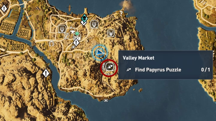 Papirus ten odnajduje się na rynku Valley Market w lokacji Euhemeria w prowincji Faiyum - Papirusy w Faiyum | Assassins Creed Origins - Assassins Creed Origins - poradnik do gry