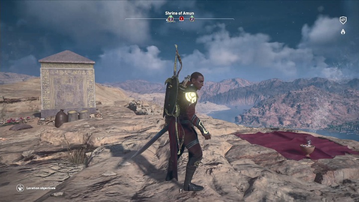 Ten punkt znajduje się na górze Shirne of Amun - Pustelnik w DLC AC Origins The Curse of the Pharaohs - Assassins Creed Origins - poradnik do gry