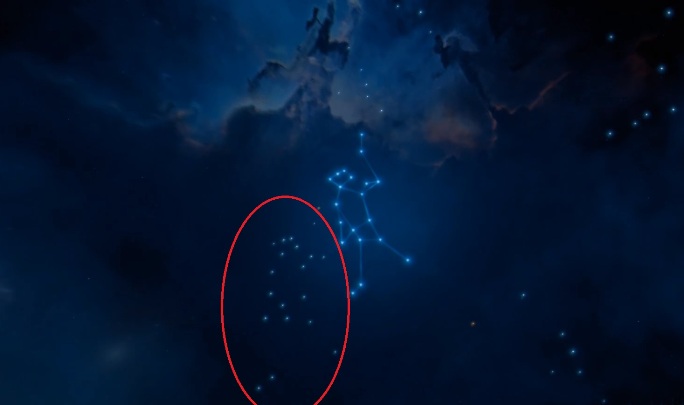 Ta konstelacja znajduje się na dole, po lewej stronie od miejsca gdzie pokaże się twój gwiazdozbiór - Kamienne kręgi w Assassins Creed Origins - Assassins Creed Origins - poradnik do gry