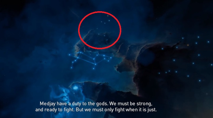 Konstelacje tą musisz odwrócić, tak aby część z dwoma gwiazdami była skierowana ku górze - Kamienne kręgi w Assassins Creed Origins - Assassins Creed Origins - poradnik do gry