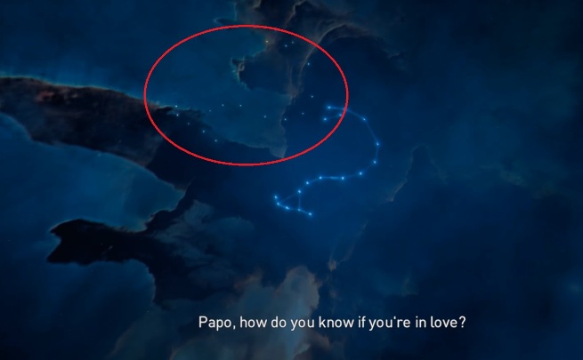 Gwiazdozbiór ten znajduje się po lewej stornie od miejsca gdzie rozpoczniesz dopasowywanie - Kamienne kręgi w Assassins Creed Origins - Assassins Creed Origins - poradnik do gry