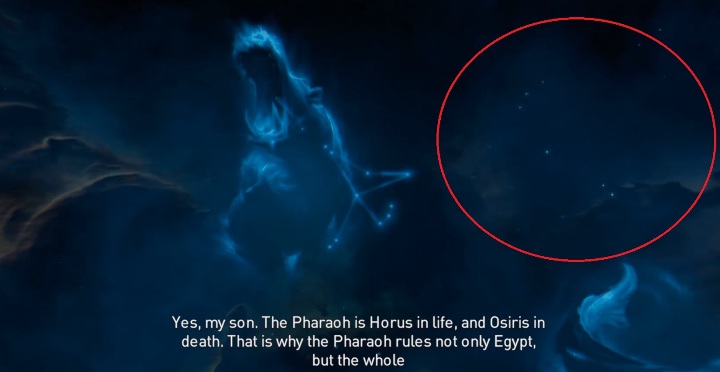 Od miejsca, w którym rozpoczniesz ustawianie gwiazdozbioru musisz przesunąć się w prawo - Kamienne kręgi w Assassins Creed Origins - Assassins Creed Origins - poradnik do gry