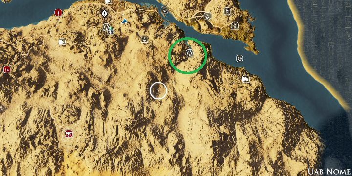 Ostatni kamienny krąg znajduje się w północnej czesci Uab Nome, na wschód od miasta - Kamienne kręgi w Assassins Creed Origins - Assassins Creed Origins - poradnik do gry