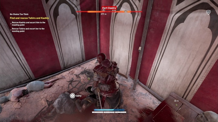 Z obozu Flort Crosta musisz wynieść swoich sojuszników w bezpieczne miejsce - Nie mury tworzą więzienie | Zadania główne | Solucja - Assassins Creed Origins - poradnik do gry