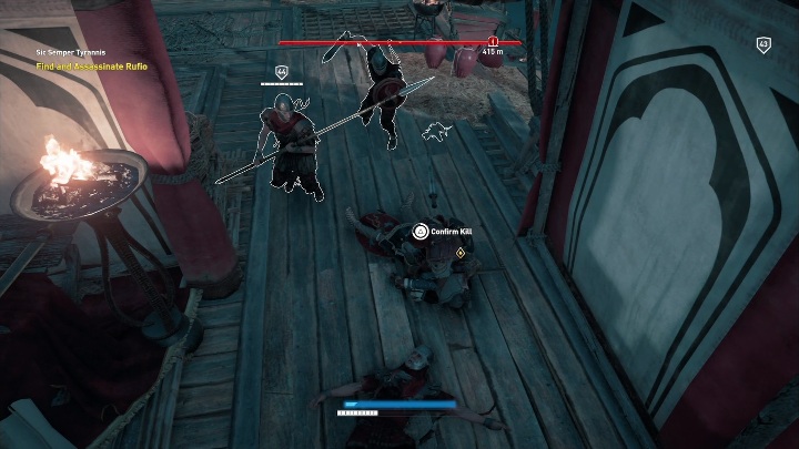 Po usunięciu żołnierzy z wioski musisz udać się na morze, żeby zabić Rufio - Sic Semper Tyrannis | Zadania główne | Solucja - Assassins Creed Origins - poradnik do gry