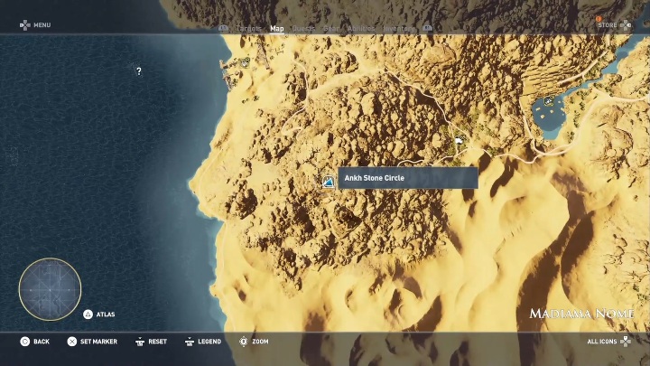 Aby dopasować ten gwiazdozbiór musisz przekręcić gwiazdy delikatnie w lewo i przesunąć je w prawo - Kamienne kręgi w The Hidden Ones DLC - Assassins Creed Origins - poradnik do gry