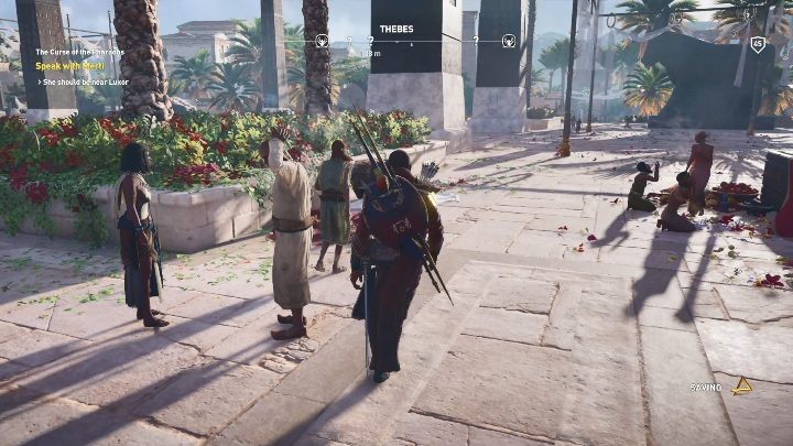 Aby rozpocząć DLC The Curse of the Pharaohs, należy porozmawiać z mężczyzną w jednym z trzech miast - Klątwa Faraonów i Miasto Grzechu | Zadania główne, solucja Curse of the Pharaohs - Assassins Creed Origins - poradnik do gry