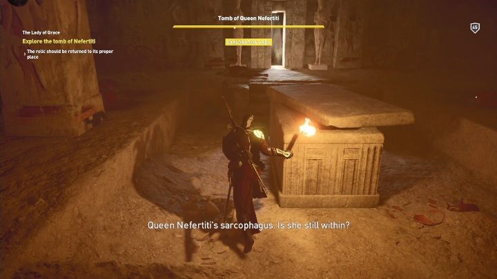 Gdy wejdziesz do grobowca musisz kierować się cały czas prosto - Pani Miłosierdzia | Zadania główne, solucja Curse of the Pharaohs - Assassins Creed Origins - poradnik do gry