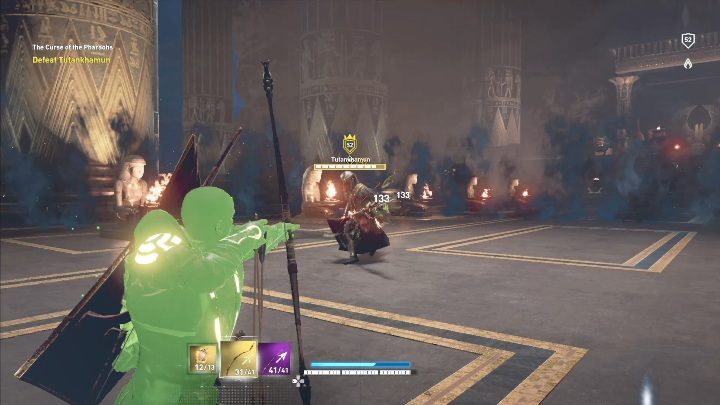 Najskuteczniejszą bronią do walki z Tutenhamonem jest łuk - Bossowie w DLC AC Origins The Curse of the Pharaohs - Assassins Creed Origins - poradnik do gry