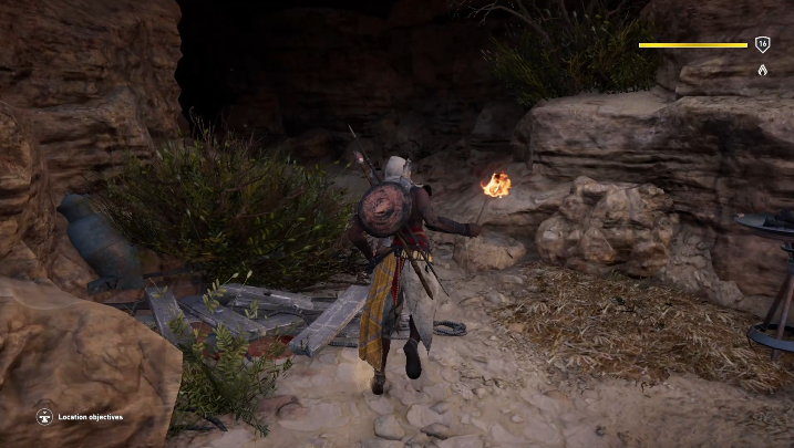 Przebiegnij koło nich do przejścia znajdującego się naprzeciwko wejścia - Grobowiec Cynika - Tomb of the Cynic | Nom Uab | Grobowce | AC Origins - Assassins Creed Origins - poradnik do gry