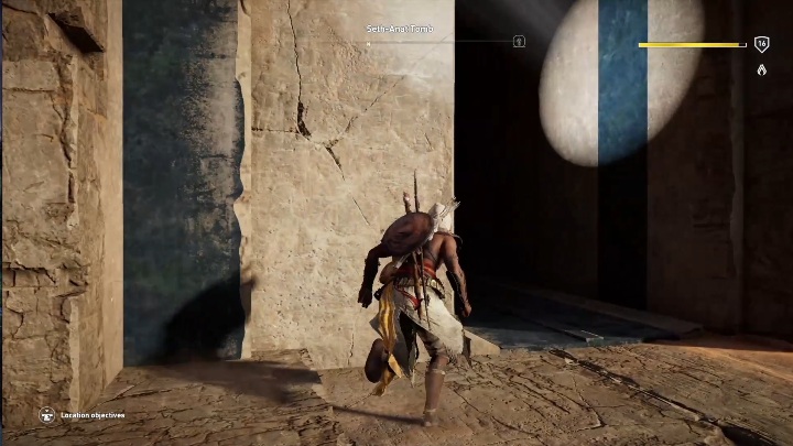 Pierwszą rzeczą, którą musisz zrobić jest przesunięcie włazu po lewej stronie zagadki - Grobowiec Seth-Anat Tomb | Deshert Desert | Grobowce | Assassins Creed Origins - Assassins Creed Origins - poradnik do gry