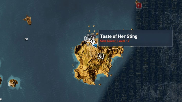 Quest możesz odblokować na kilka sposobów, gdyż jest on powiązany z miejscami krwawych rytuałów z różnych obszarów świata gry - Zadania Iment Nome i Jezioro Mareotis, questy poboczne, mapa questów | Solucja - Assassins Creed Origins - poradnik do gry