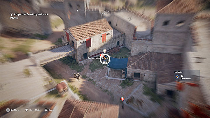 Po tym jak zwrócisz Senu w stronę ważnego przedmiotu lub lokacji sukcesywnie zacznie zapełniać się celownik na ekranie do momentu aż dojdzie do odkrycia (przykład na obrazku) - Jak wykrywać orłem cenne przedmioty i ważne miejsca? | FAQ - Assassins Creed Origins - poradnik do gry