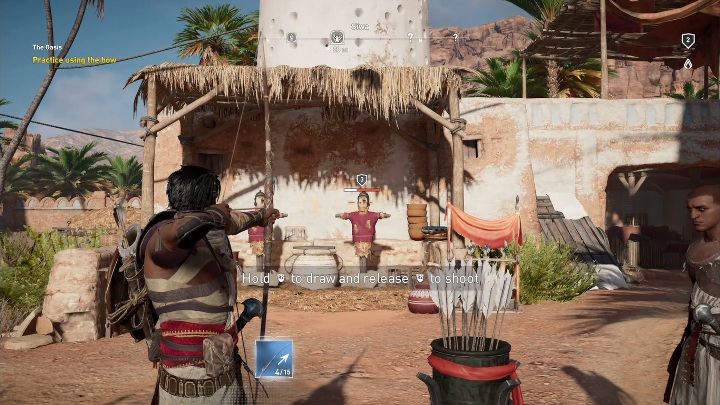 W niej czeka cię lekcja strzelania z łuku - Oaza | Zadania główne | Solucja Assassins Creed Origins - Assassins Creed Origins - poradnik do gry