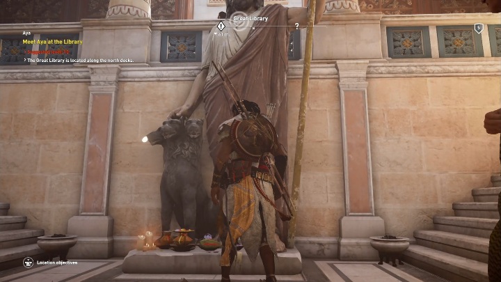 Stamtąd musisz dotrzeć do biblioteki w Aleksandrii - May Amun Walk Beside You i początek zadania Aya | Zadania główne | Solucja - Assassins Creed Origins - poradnik do gry