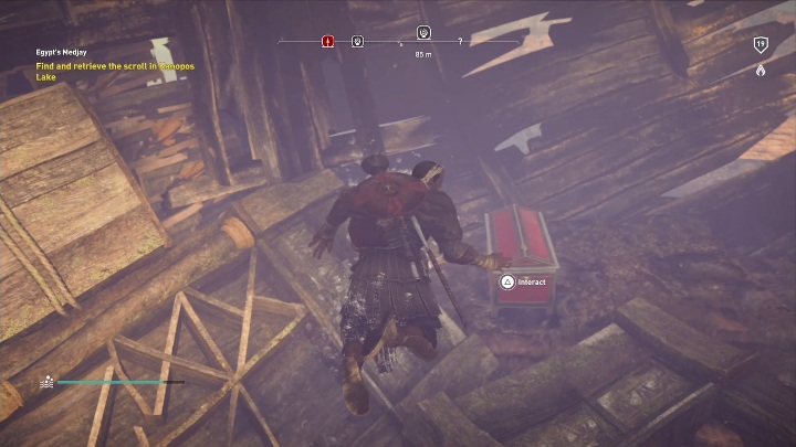 Dowiesz się, że zwój, który potrzebujesz znajduje się na dnie jeziora - Medżaj Egiptu | Zadania główne | Solucja Assassins Creed Origins - Assassins Creed Origins - poradnik do gry