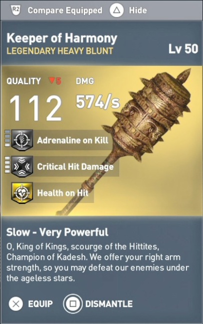 To legendarna broń, która leczy cię przy każdym ciosie i uzupełnia adrenalinę - Legendarne bronie w AC Origins The Curse of the Pharaohs - Assassins Creed Origins - poradnik do gry