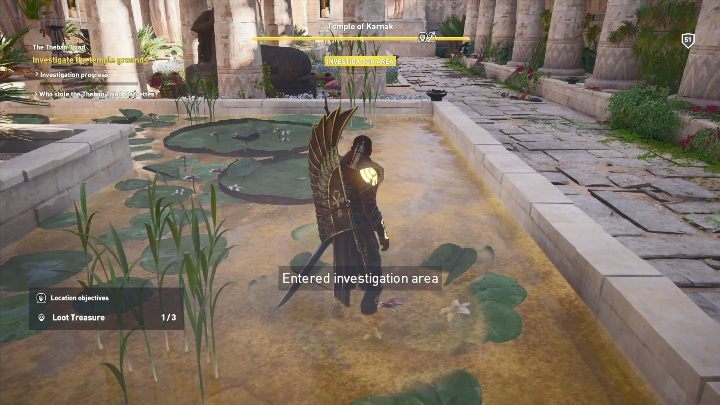 Po rozmowie z kobietą udaj się do Świątyni Karnak - Teby | Zadania poboczne i zaświaty, solucja - Assassins Creed Origins - poradnik do gry