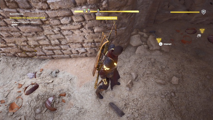 Aby rozpocząć tę misję musisz porozmawiać z płaczącą kobietę - Nekropolia w Tebach | Zaświaty i zadania poboczne - Assassins Creed Origins - poradnik do gry