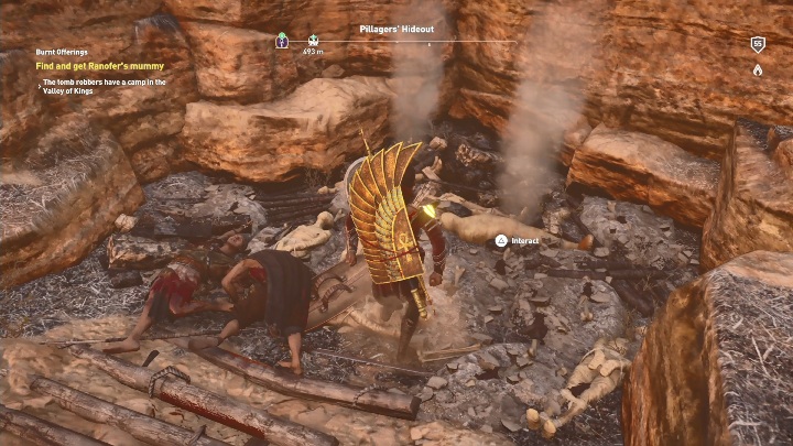 Po rozmowie z kobietą musisz znaleźć i uratować kowala - Nekropolia w Tebach | Zaświaty i zadania poboczne - Assassins Creed Origins - poradnik do gry