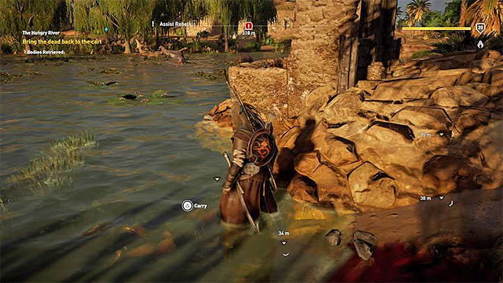 Porozmawiaj z farmerem Jarhą żeby dowiedzieć się o ataku hipopotamów - Kanopos Nome Zadania poboczne, mapa questów | Solucja Assassins Creed Origins - Assassins Creed Origins - poradnik do gry