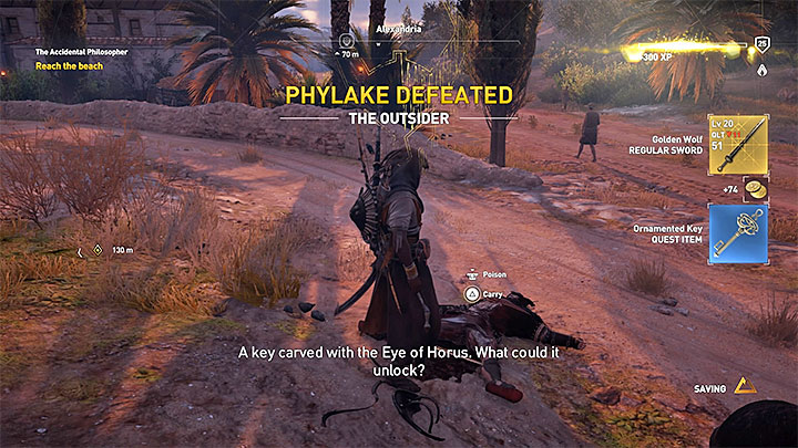 Pierwszym twoim zadaniem w tej misji jest zabicie 10 łowców (Phylakes) - Zwierzyna łowców Zadania poboczne, mapa questów | Solucja AC Origins - Assassins Creed Origins - poradnik do gry