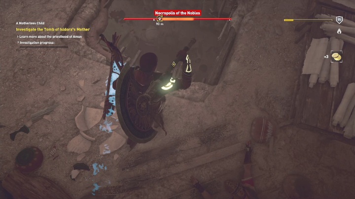 Gdy dostaniesz się do środka, musisz zabić żołnierzy oraz przeprowadzić śledztwo - Nom Yebu, zadania i questy, solucja AC Origins The Curse of the Pharaohs - Assassins Creed Origins - poradnik do gry