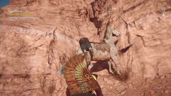 Po zakończeniu śledztwa za pomocą Senu namierz mężczyznę z papirusem - Nom Yebu, zadania i questy, solucja AC Origins The Curse of the Pharaohs - Assassins Creed Origins - poradnik do gry