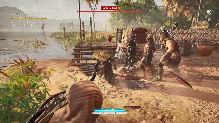 Po rozmowie z nim musisz zabić Kapitana znajdującego się w namiocie, w dokach - Nom Yebu, zadania i questy, solucja AC Origins The Curse of the Pharaohs - Assassins Creed Origins - poradnik do gry