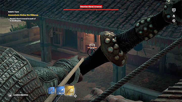 Bayek musi odnaleźć zranioną osobę i w zlokalizowaniu jej pomoże Senu (w drodze do niej możesz już zabijać inne krokodyle) - Fajum i Oaza Fajum Zadania poboczne, mapa questów | Solucja AC Origins - Assassins Creed Origins - poradnik do gry