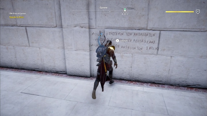 Na początku misji porozmawiać z Lanistą, znajduje się on w szkole gladiatorów - Cyrenejka - Zadania poboczne, mapa, questy | Solucja Assassins Creed Origins - Assassins Creed Origins - poradnik do gry