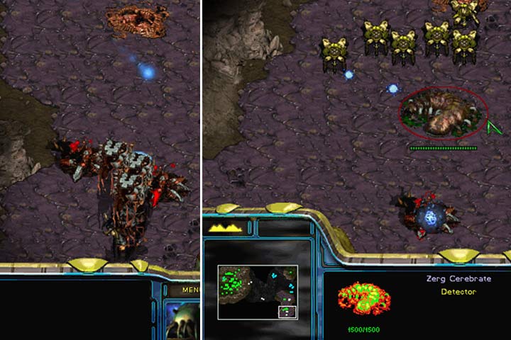 Na drodze do złączenia wojsk, będą stały liczne wieżyczki Sunken Colony i poukrywane wojska Zergów (4) - Misja 2 - Into the Flames | Kampania Protosów | StarCraft Remastered - StarCraft: Remastered - poradnik do gry