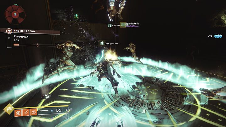 Na arenie jest 5 różnych punktów: jeden na środku i 4 pozostałe w każdym rogu pomieszczenia - Destiny 2: Menażeria (The Menagerie) - tryb rozgrywki - Destiny 2 - poradnik do gry