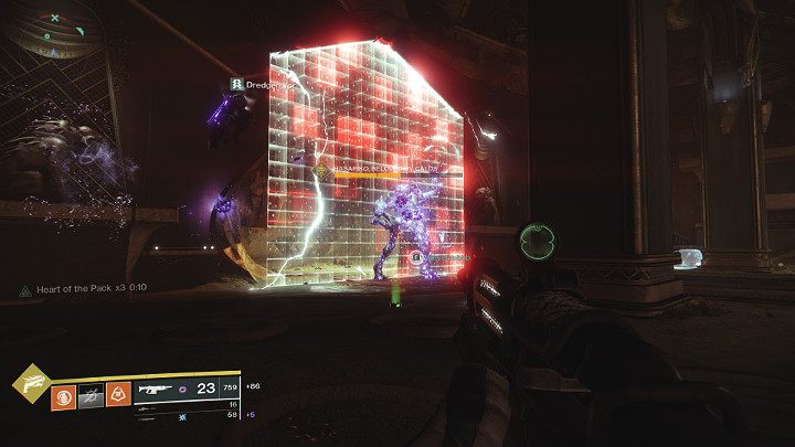 Gdy Hasapiko stanie w miejscu i uniesie lewą dłoń do góry zacznie swój super atak - Destiny 2: Menażeria (The Menagerie) - tryb rozgrywki - Destiny 2 - poradnik do gry