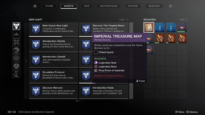 Skarby oznaczone są na mapie na danej planecie charakterystyczną ikoną w kształcie białego kółka z krzyżykiem - Destiny 2: Mapy skarbów (Imperial Trasure Map) - Destiny 2 - poradnik do gry