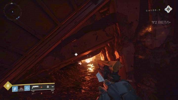 Przez tunel musisz się przeczołgać. - Destiny 2: Powrót do domu, Początek - solucja, opis przejścia - Destiny 2 - poradnik do gry