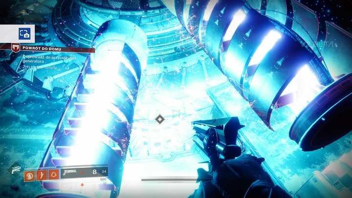 Żeby zniszczyć turbiny, wystarczy oddać do nich kilka strzałów. - Destiny 2: Powrót do domu, Uszkodź osłony - solucja, opis przejścia - Destiny 2 - poradnik do gry